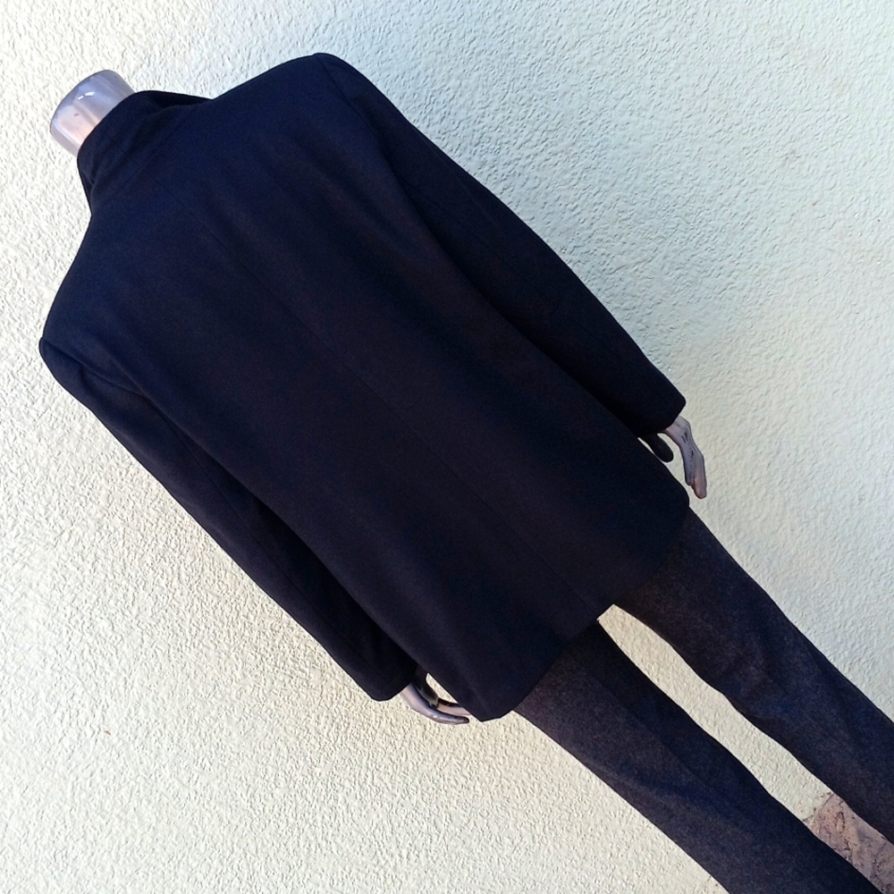 NORTON Mc NORTON PETITES LADIES PURE WOOLMARK  VINTAGE BLACK LUXURY BLAZER - Picture 13 of 17